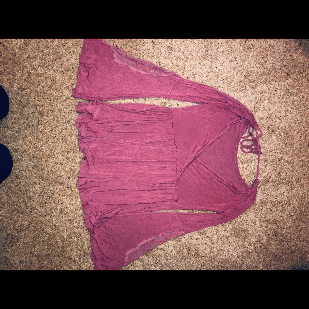 AE deep v neck, long sleeve